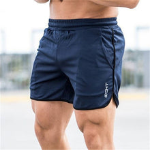 Load image into Gallery viewer, mens gym fitness shorts Bodybuilding jogging workout male short pants sport Run Breathable Quick drying Mesh Sweatpants