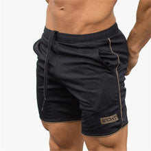 Load image into Gallery viewer, mens gym fitness shorts Bodybuilding jogging workout male short pants sport Run Breathable Quick drying Mesh Sweatpants