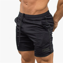 Load image into Gallery viewer, mens gym fitness shorts Bodybuilding jogging workout male short pants sport Run Breathable Quick drying Mesh Sweatpants