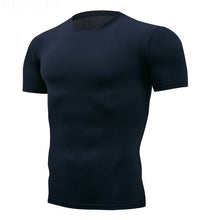 Load image into Gallery viewer, 2019 Tight t shirt Mens Short Sleeve Running Shirts Quick Dry Compression  tshirt Fitness Tights Sport Shirt Men Gym Sports Wear