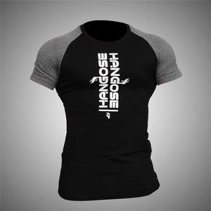 New Fitness Top Sport T Shirt Men Cotton Bodybuilding Running Shirt Men Crossfit Tshirt Workout Mens Gym Shirt Quick Dry T-Shirt