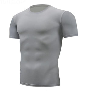 gym tshirt Men Running T-Shirts Quick Dry Compression Sport T-Shirts Fitness Running Shirts Tees Men's Soccer Jersey Sportswear