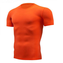 Load image into Gallery viewer, gym tshirt Men Running T-Shirts Quick Dry Compression Sport T-Shirts Fitness Running Shirts Tees Men&#39;s Soccer Jersey Sportswear