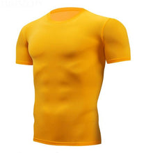 Load image into Gallery viewer, gym tshirt Men Running T-Shirts Quick Dry Compression Sport T-Shirts Fitness Running Shirts Tees Men&#39;s Soccer Jersey Sportswear