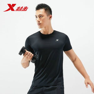 881229019273 xtep men sport t shirt summer breathable Fitness casual man runnning t shirt Elastic t-shirt men athlete tshirt