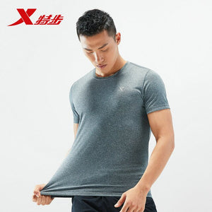 881229019273 xtep men sport t shirt summer breathable Fitness casual man runnning t shirt Elastic t-shirt men athlete tshirt