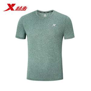 881229019273 xtep men sport t shirt summer breathable Fitness casual man runnning t shirt Elastic t-shirt men athlete tshirt