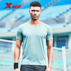 881229019273 xtep men sport t shirt summer breathable Fitness casual man runnning t shirt Elastic t-shirt men athlete tshirt