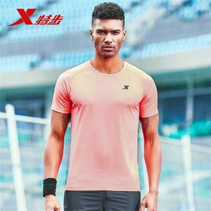 881229019273 xtep men sport t shirt summer breathable Fitness casual man runnning t shirt Elastic t-shirt men athlete tshirt