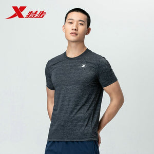 881229019273 xtep men sport t shirt summer breathable Fitness casual man runnning t shirt Elastic t-shirt men athlete tshirt