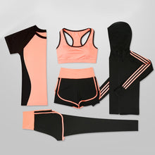 Load image into Gallery viewer, Sport Women Suit Sets 5 Pieces Women Sportwear Yoga Fitness Gym Set Yoga Sportwear Workout Fitness Yoga Wear Set