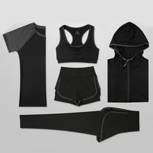 Load image into Gallery viewer, Sport Women Suit Sets 5 Pieces Women Sportwear Yoga Fitness Gym Set Yoga Sportwear Workout Fitness Yoga Wear Set