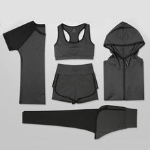 Load image into Gallery viewer, Sport Women Suit Sets 5 Pieces Women Sportwear Yoga Fitness Gym Set Yoga Sportwear Workout Fitness Yoga Wear Set