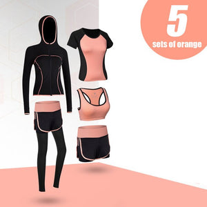 Sport Women Suit Sets 5 Pieces Women Sportwear Yoga Fitness Gym Set Yoga Sportwear Workout Fitness Yoga Wear Set