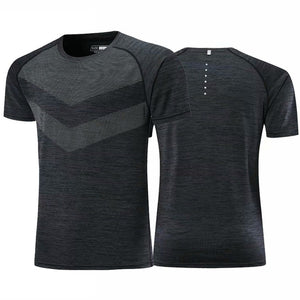 Running Sport Tshirt Men Quick Dry Compression Fitness Gym Shirt Workout Tight Training Shirt Tee Soccer Basketball Jerseys Tops