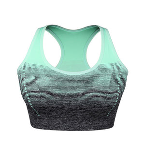 Gradient High Stretch Sports Bras,Women Quick Dry Padded Sports Top for Fitness,Yoga Running Gym Seamless Sport Bra Top