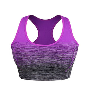 Gradient High Stretch Sports Bras,Women Quick Dry Padded Sports Top for Fitness,Yoga Running Gym Seamless Sport Bra Top