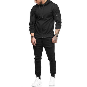 2 Piece Men Hoodies+Pants Sport Suit Running Men Clothing Set Gym Sport wear Tracksuit Fitness Bodybuilding Suit Jogger Men Set