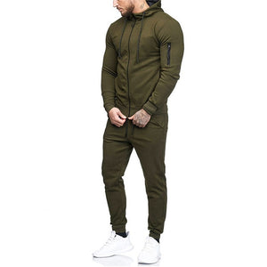 2 Piece Men Hoodies+Pants Sport Suit Running Men Clothing Set Gym Sport wear Tracksuit Fitness Bodybuilding Suit Jogger Men Set