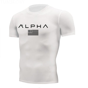 gym tshirt Men Running T-Shirts Quick Dry Compression Sport T-Shirts Fitness Running Shirts Tees Men's Soccer Jersey Sportswear