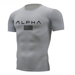 gym tshirt Men Running T-Shirts Quick Dry Compression Sport T-Shirts Fitness Running Shirts Tees Men's Soccer Jersey Sportswear