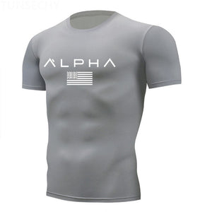 gym tshirt Men Running T-Shirts Quick Dry Compression Sport T-Shirts Fitness Running Shirts Tees Men's Soccer Jersey Sportswear