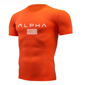 gym tshirt Men Running T-Shirts Quick Dry Compression Sport T-Shirts Fitness Running Shirts Tees Men's Soccer Jersey Sportswear