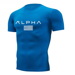 gym tshirt Men Running T-Shirts Quick Dry Compression Sport T-Shirts Fitness Running Shirts Tees Men's Soccer Jersey Sportswear