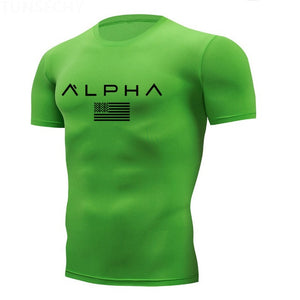 gym tshirt Men Running T-Shirts Quick Dry Compression Sport T-Shirts Fitness Running Shirts Tees Men's Soccer Jersey Sportswear