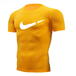 Man's T-shirt Brand Gym Shirt Sport T Shirt Men Short Sleeve Running Tshirt Men Workout Training Tees Fitness muscle Sport shirt