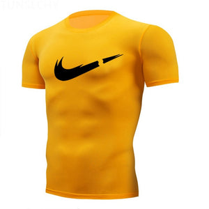 Man's T-shirt Brand Gym Shirt Sport T Shirt Men Short Sleeve Running Tshirt Men Workout Training Tees Fitness muscle Sport shirt