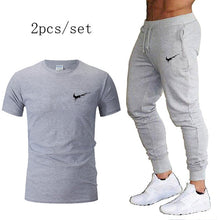 Load image into Gallery viewer, Autumn running set suits Men&#39;s Tracksuit Sports Suit Gym Fitness t-shirt+pants Running Jogging Sport Wear Exercise Workout Tight