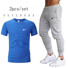 Load image into Gallery viewer, Autumn running set suits Men&#39;s Tracksuit Sports Suit Gym Fitness t-shirt+pants Running Jogging Sport Wear Exercise Workout Tight