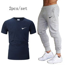 Load image into Gallery viewer, Autumn running set suits Men&#39;s Tracksuit Sports Suit Gym Fitness t-shirt+pants Running Jogging Sport Wear Exercise Workout Tight