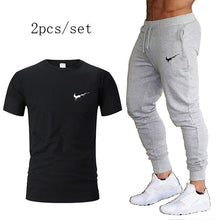 Load image into Gallery viewer, Autumn running set suits Men&#39;s Tracksuit Sports Suit Gym Fitness t-shirt+pants Running Jogging Sport Wear Exercise Workout Tight