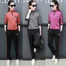 Load image into Gallery viewer, Spring Autumn Trainning Exercise Sweaters Sport Suit Was thin running two sets Sportswear