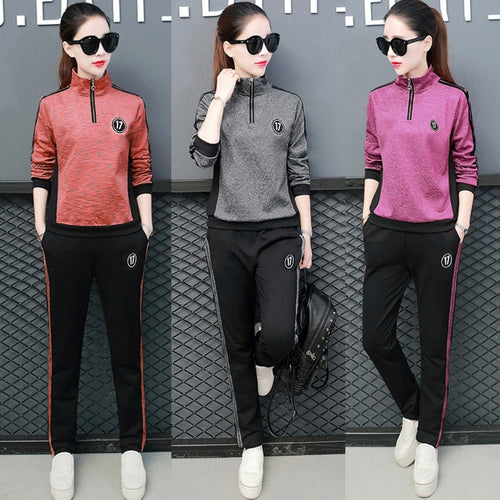 Spring Autumn Trainning Exercise Sweaters Sport Suit Was thin running two sets Sportswear