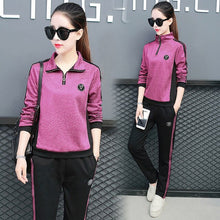 Load image into Gallery viewer, Spring Autumn Trainning Exercise Sweaters Sport Suit Was thin running two sets Sportswear