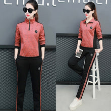 Load image into Gallery viewer, Spring Autumn Trainning Exercise Sweaters Sport Suit Was thin running two sets Sportswear