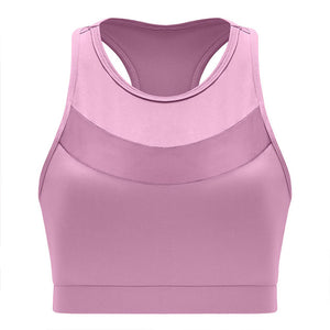 Sports Bras Vest Underwear Shockproof Breathable Gym Fitness Athletic Running Yoga Sport Tops Sexy Mesh Stitching Sports Bra