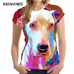 INSTANTARTS Quick Dry Short Sleeve Sport Running T Shirt Woman Summer Breathable O-neck Yoga Gym Tshirt Girl Training Tops Shirt