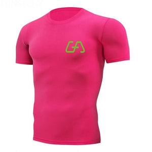 2018 Gym Shirt Sport Shirt Men Fitness Running Shirt Man Dry Fit Short Sleeve Training T Shirt Mens Rashgard Sportswear Tshirt