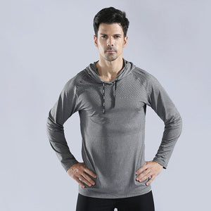 Autumn&winter men long sleeve T shirt sweater thin breathable fitness exercise printing long-sleeved Sport sweater LX