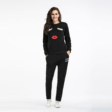 Load image into Gallery viewer, New Sport Sweater Women Large Size Sports Suit Female Letter Printing Sweatshirt Casual Trousers Two-piece Tracksuit Women Set