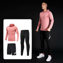 Load image into Gallery viewer, 3pcs / set Workout Male Sport Suit Gym Compression Clothes Fitness Running Jogging Sport Wear Exercise Workout Tights