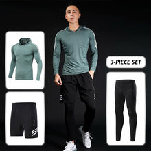 Load image into Gallery viewer, 3pcs / set Workout Male Sport Suit Gym Compression Clothes Fitness Running Jogging Sport Wear Exercise Workout Tights