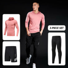 Load image into Gallery viewer, 3pcs / set Workout Male Sport Suit Gym Compression Clothes Fitness Running Jogging Sport Wear Exercise Workout Tights