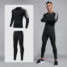 Load image into Gallery viewer, 3pcs / set Workout Male Sport Suit Gym Compression Clothes Fitness Running Jogging Sport Wear Exercise Workout Tights