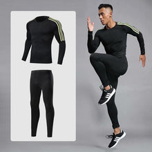 Load image into Gallery viewer, 3pcs / set Workout Male Sport Suit Gym Compression Clothes Fitness Running Jogging Sport Wear Exercise Workout Tights