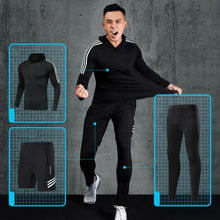 Load image into Gallery viewer, 5pcs / set tracksuit male compression sports wear for men gym fitness clothes running jogging exercise workout suits